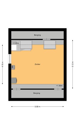 Floorplan - De Werf 65, 2411 RZ Bodegraven